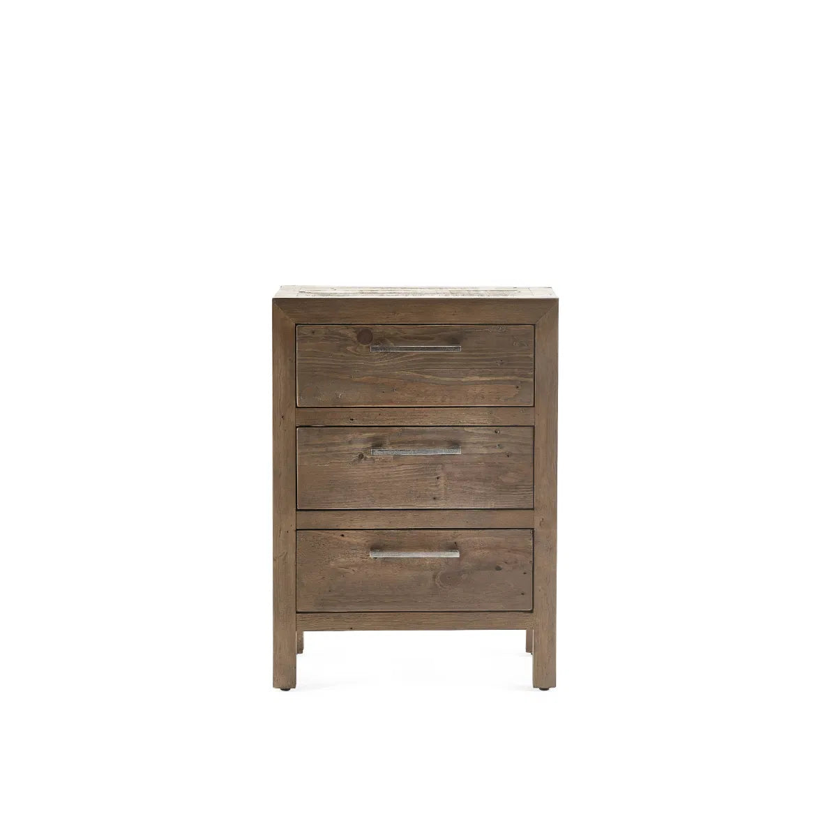 Barnes Pine Wood Bedside Table | 3 Drawers